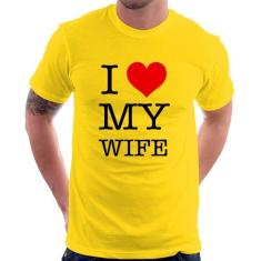 Camiseta I Love My Wife - Foca na Moda, Amarelo, G