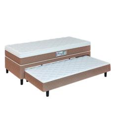 Cama Box Solteiro Com Cama Auxiliar Conjugada Espuma D28 Aspen 88x188x