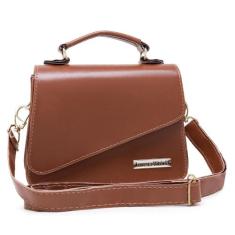 Bolsa feminina tira colo alça transversal - ZBOLSAS, Marrom