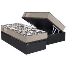 Conjunto Box Baú Solteiro: Colchão Molas Ortobom D26 Physical Ultra Re
