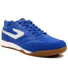 Chuteira Futsal Topper Maestro Td IV - Azul e Branco