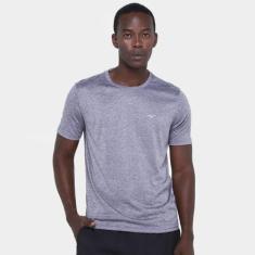 Camiseta Mizuno Run Spark 2 Masculina, Cinza, Azul, P