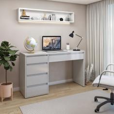 Escrivaninha 5 Gavetas 100% Mdf Berlim Yescasa Off White