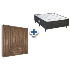 Cama Box Conjugada Casal Union + Guarda Roupa Master 8.6 Demolição