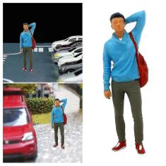 Resina 1/64 ama pintado à mão Fitness Figura Layout Pessoas