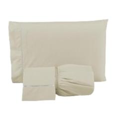 Jogo De Lençol Cama Queen 3 Pçs Percal 400 Fios Peletizado - Callandra