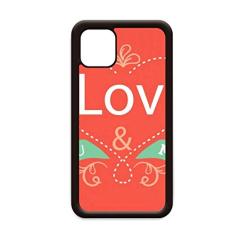 Capa para iPhone 12 Pro Max Dia dos Namorados Vermelho Verde Love You para Apple Mini Mobile Case Shell