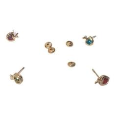 Brinco Infantil Tarraxa Baby Dourado F Ouro 18k Antialérgico - De Cast