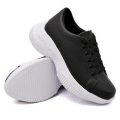 Tênis Moda Casual Fashion Chunky Feminino com Cadarço Sola Leve Alta Estilo e Conforto-Feminino