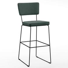 Banqueta Alta Para Cozinha Allana L02 Verde Musgo