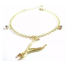 Pulseira Manicure Alicate Unha Cutícula Folheado Ouro 18k - Milena Fol