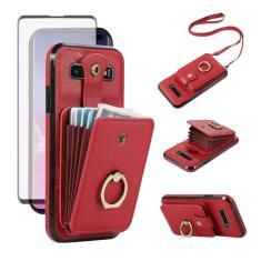 Asuwish Capa de celular para Samsung Galaxy S10 carteira com protetor de tela de vidro temperado e alça transversal anel suporte RFID suporte para cartão de crédito S 10 Edge 10S GS10 X10 mulheres