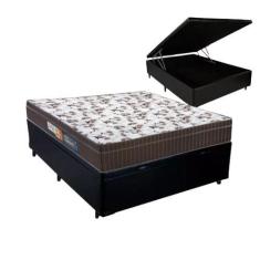Cama Box Baú Casal + Colchão Ortopédico de Espuma Firme Orthoface Pola