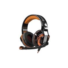 Headset Gamer 7.1 Beast XR HS404 - Led - USB - OEXGAME - Preto e Laranja
