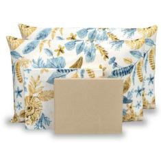 Jogo De Lençol Super King 4 Pçs Estampado Percal 180 Fios - Rafaloro E