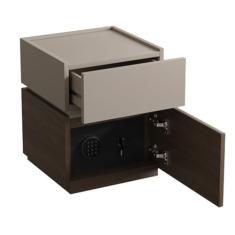 Mesa de cabeceira Mesa de cabeceira com cofre oculto, mesa de cabeceira moderna de madeira, armário de armazenamento para sala de estar com fechadura de combinação, mesa final para quarto, escritório