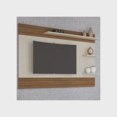Painel Para TV Mirage Off White com Freijó - Germai Móveis