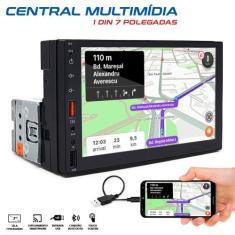 Central Multimídia 7 Polegadas 1 Din Ford Fiesta 2002 2003 2004 2005 2