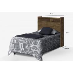 Cabeceira Solteiro Melissa Cambel Móveis Castanho Wood