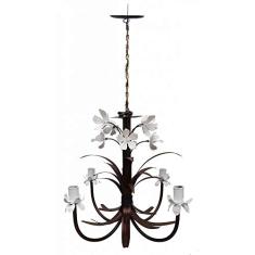 Luminaria Lustre de Lirios Flores Artesanais Decoção Sala de Jantar