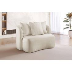 Sofá Curvo Orgânico Orion  Elegância e Contemporaneidade Nude