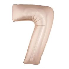 Balão Metalizado Rose Gold Número 7 - 1 Metro