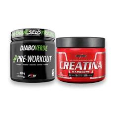 KIT EXPLOSÃO - CREATINA PURA 150G + PRÉ TREINO DIABO VERDE 150G-Unissex