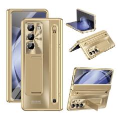 Capa de Estojo Compatível com capa para Samsung Galaxy Z Fold 6 com protetor de tela integrado, ultrafina, à prova de choque, antiarranhões, capa protetora de corpo inteiro para telefone compatível co