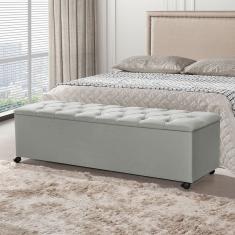 Recamier Bau com Rodizios Cancun 1,50 Veludo Cinza