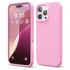 elago Capa compatível com iPhone 16 Pro Max, capa de silicone líquido premium, capa protetora de corpo inteiro, à prova de choque, telefone fino, forro de microfibra macia antiarranhões, 17,5 cm (rosa