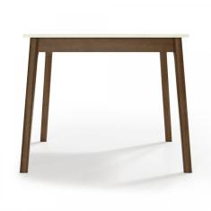 Mesa de Jantar 138cm Club Artemobili Branco Pérola-garapa