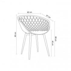 Cadeira Com Braços Polipropileno Clarice Rivatti Branco