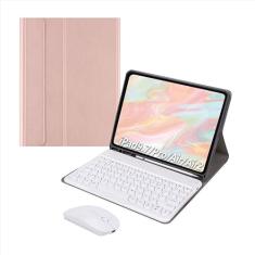 Teclado Redondo + Mouse + Capa Para iPad 5ª/6ª Geração iPad Air1/Air2 iPad Pro 9.7 Polegadas