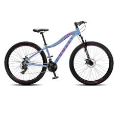 Bicicleta Colli Eudora Aro 29 Shimano Rebaixado 21 Machas, Azul, Rosa
