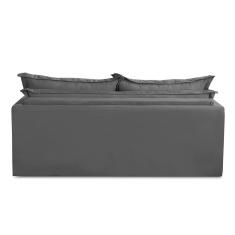 Sofá Sem Caixa Retrátil e Reclinável 1,85m com Molas Maísa Suede Marrom Adonai Estofados