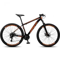 Bicicleta Aro 29 Dropp Sw 24 Vel Câmbio Shimano Quadro Alumínio Mtb Preto+laranja 21 Preto+laranja
