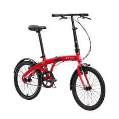Bicicleta dobrável aro 20 com quadro de aço - ECO - Durban, Vermelho