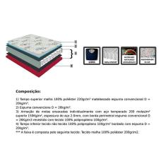 Colchão Solteiro Molas Masterpocket Ensacadas Starflex (88x188x22) - Orthoflex