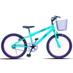 Bicicleta Aro 20 Forss Bella Com Cestinha Lilás, 20, Verde blue
