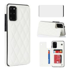 Asuwish Capa de telefone para Samsung Galaxy S20 Plus S20+ 5G capa carteira com protetor de tela de vidro temperado e suporte de cartão RFID de couro com suporte celular S20+5G S20plus 20S + S2O S 20