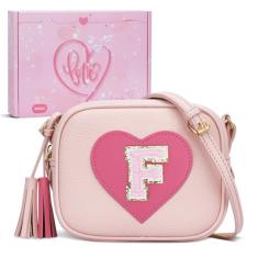 KKXIU Bolsa infantil para meninas e mulheres, bolsa transversal de couro vegano com borla, Caixa