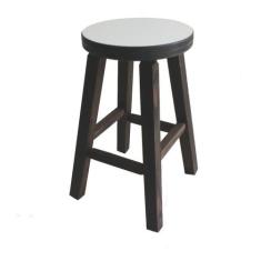 Banqueta Média Hardman Madeira Padrão Nogueira Assento Redondo Tampo M