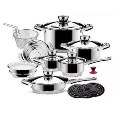 Jogo De Panelas Alemão Aço Cirúrgico 23 Peças - Top De Linha - Sa tool