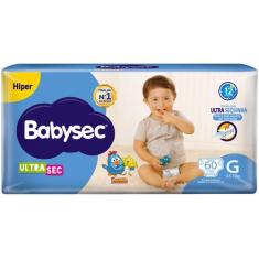 Fralda Babysec Ultrasec Galinha Pintadinha Tam. G 8,5 a 12kg 60 Unidad