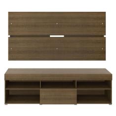 Rack Miami e Painel para TV Sala de Estar Rustic Madesa