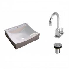 Kit Cuba Q440 Com Torneira Luxo 1195 E Válvula Click 1 Pol