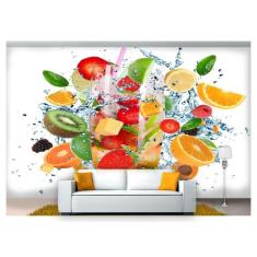 Papel De Parede Suco Frutas Smoothies Polpa 3D Al206 - Você Decora