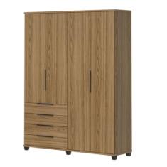 Guarda Roupa Casal 181cm Allen 4 Portas E 4 Gavetas Freijó