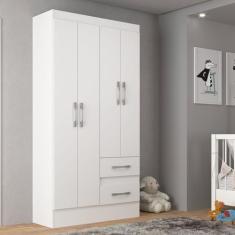 Guarda-roupa Infantil Isabel 4 Portas 2 Gavetas - DiretoSim