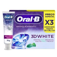 Creme Dental Oral-B 3D White 70g Leve 3 Pague 2